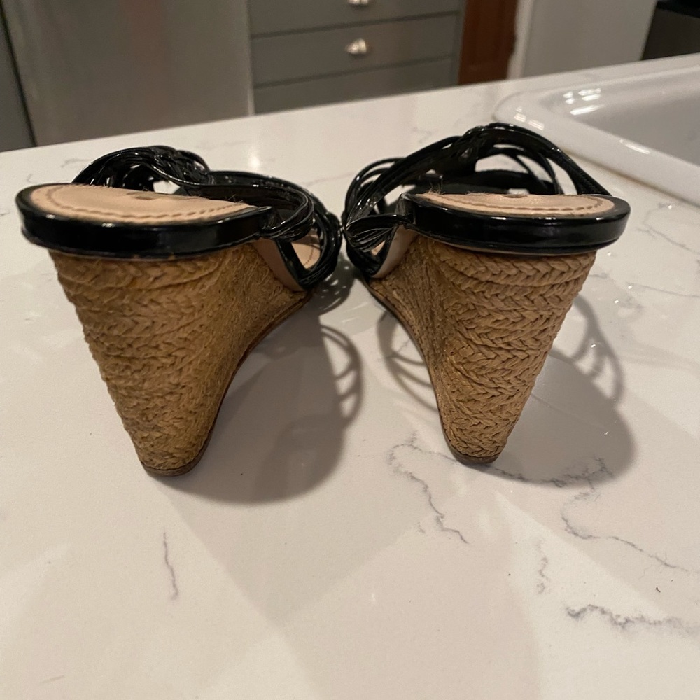 Black Prada Wedge Sandals - Picture 4 of 5